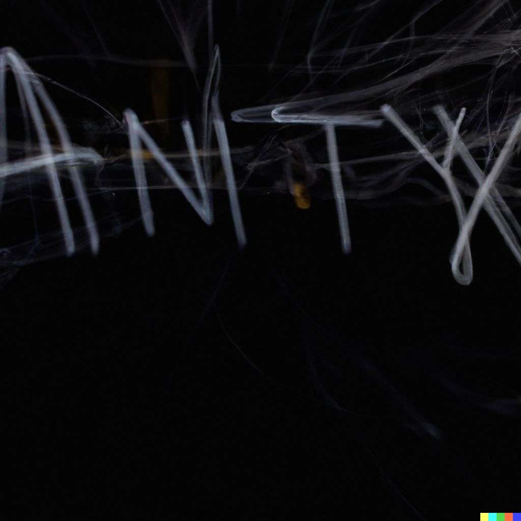 a representation of anxiety, light painting